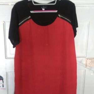 •=Evolve LA•°•spunky tee with shoulder zippers XL